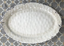 HUGE, BEAUTIFUL, ANTIQUE-LOOK IVORY PLATTER (MELAMINE/EXTRA-STURDY)