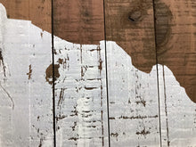 RUSTIC...SIMPLE...AND SO, SO PRETTY! CONTINENTAL USA PLANKED-WOOD/ WHITE-DISTRESSED PAINT WALL DECOR (HUGE AND HEAVY-DUTY)