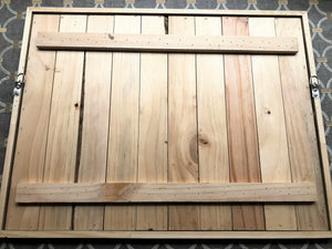 RUSTIC...SIMPLE...AND SO, SO PRETTY! CONTINENTAL USA PLANKED-WOOD/ WHITE-DISTRESSED PAINT WALL DECOR (HUGE AND HEAVY-DUTY)