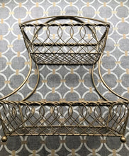 ADD THIS TO YOUR KITCHEN...BOOM!  S T Y L E ! GORGEOUS, GOURMET MIKASA GOLD-MATTE, HEAVY-DUTY 2-TIER COUNTERTOP BASKET
