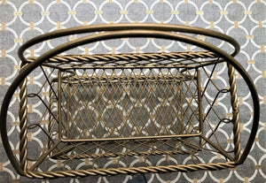 ADD THIS TO YOUR KITCHEN...BOOM!  S T Y L E ! GORGEOUS, GOURMET MIKASA GOLD-MATTE, HEAVY-DUTY 2-TIER COUNTERTOP BASKET