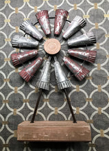 GORGEOUS, RUSTIC GALVANIZED/IRON/WOOD WINDMILL DECOR