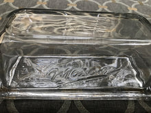 VINTAGE-LOOK "MASON" CLEAR GLASS BUTTER DISH