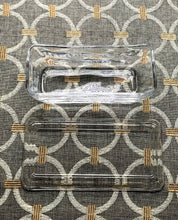 VINTAGE-LOOK "MASON" CLEAR GLASS BUTTER DISH