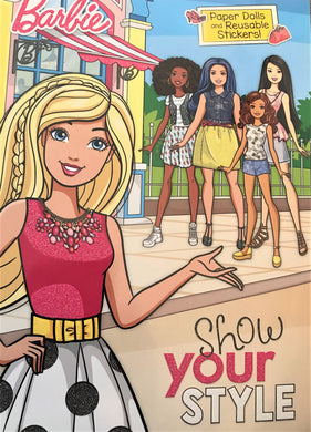 BARBIE PAPER DOLLS SET WITH COOL REUSABLE STICKERS