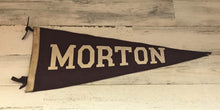 VERY RARE, VERY SPECIAL, VERY BEAUTIFUL "MORTON" EXTRA-LARGE VINTAGE COLLEGE PENNANT