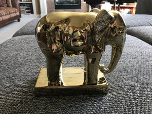 GORGEOUS GOLD ELEPHANT SITTING DECOR