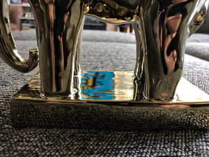 GORGEOUS GOLD ELEPHANT SITTING DECOR