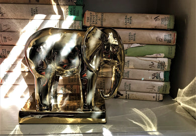 GORGEOUS GOLD ELEPHANT SITTING DECOR