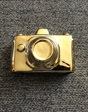 SAY CHEESE! SHINY-GOLD DECORATIVE CAMERA DECOR