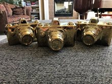 SAY CHEESE! SHINY-GOLD DECORATIVE CAMERA DECOR