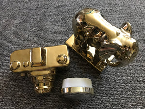 SAY CHEESE! SHINY-GOLD DECORATIVE CAMERA DECOR