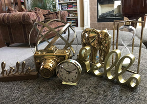 GORGEOUS GOLD ELEPHANT SITTING DECOR
