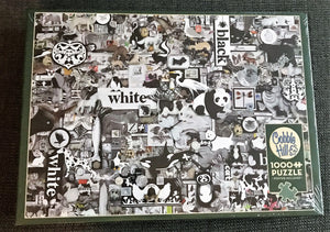 BLACK-AND-WHITE 1,000-PIECE VERY SPECIAL ANIMALS-ANIMALS-ANIMALS PUZZLE (MADE IN THE USA!)