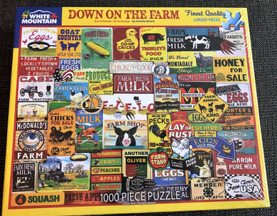 1,000-LARGER PIECE FARM-ISH, VERY SPECIAL, CHARM-Y, FARM-Y PUZZLE (MADE IN THE USA!)