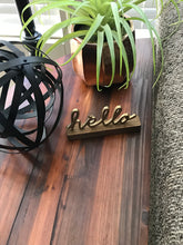 ITTY-BITTY BIRDIE GOLD/WOOD "HELLO" DECOR