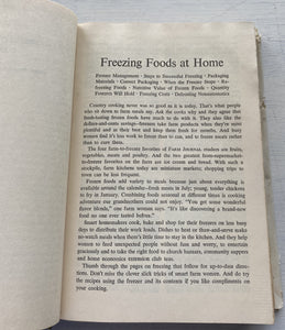 VINTAGE COOKBOOK "FREEZING AND CANNING COOKBOOK" BY "FARM JOURNAL" HARDBACK WITH DUST JACKET (FIRST EDITION/1963)