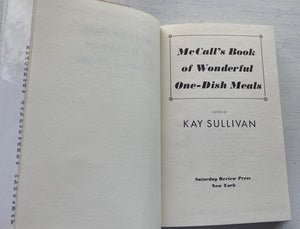 VINTAGE COOKBOOK "MCCALL'S BOOK OF WONDERFUL ONE-DISH MEALS" 1972 EDITION HARDBACK WITH DUST JACKET