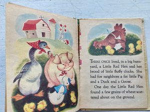 "THE LITTLE RED HEN" VINTAGE 1957 JUNIOR ELF BOOK (PRINTED IN THE USA)