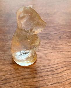 RARE! VINTAGE 1930S/1940S, TINY SITTING UP/BEGGING SCOTTIE DOG--PRESSED DEPRESSION GLASS (MADE IN THE USA)