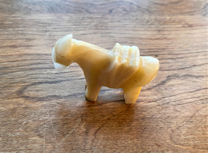 VINTAGE HAND-CARVED SMALL SOUVENIR MILKY QUARTZ BURRO