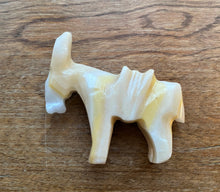 VINTAGE HAND-CARVED SMALL SOUVENIR MILKY QUARTZ BURRO