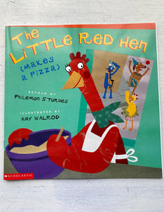 "THE LITTLE RED HEN (MAKES A PIZZA)" SUPER-FUNNY CHILDREN'S PRE-OWNED PAPERBACK BOOK (FIRST SCHOLASTIC PRINTING/2001 AND PRINTED IN THE USA)