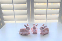 EASTERTIME (OR ANYTIME) BABY-PINK GLASS BUNNY RABBIT DECOR