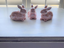 EASTERTIME (OR ANYTIME) BABY-PINK GLASS BUNNY RABBIT DECOR