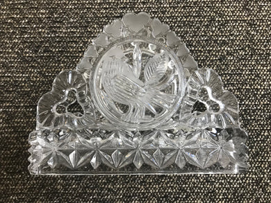 BEAUTIFUL, VINTAGE CRYSTAL HOFBAUER NAPKIN/LETTER HOLDER (FROM THE BYRDES COLLECTION/MINT-CONDITION!)