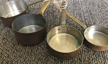 VINTAGE, HEAVY-DUTY COPPER MEASURING CUPS (RIVETED)