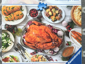 500-PIECE TURKEY DINNER PUZZLE! MMMMMM... (A RAVENSBURGER)