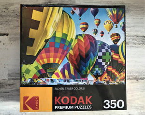 350-LARGE PIECES COLORFUL RAINBOW OF HOT AIR BALLOONS PUZZLE