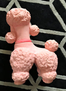 VERY RARE! ADORABLE! MID-CENTURY PINK POODLE LARGE TOY