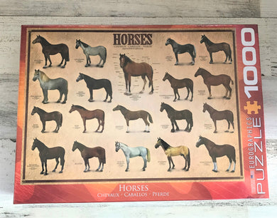 1,000-PIECE HORSE-THEMED BEAUTIFUL BREEDS PUZZLE