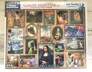 1,000-PIECE ARTSY PUZZLE FEATURING THE MOST FAMOUS-AND-FABULOUS PAINTINGS--THIS ONE IS SO STUNNING AND SO SPECIAL (MADE IN THE USA)