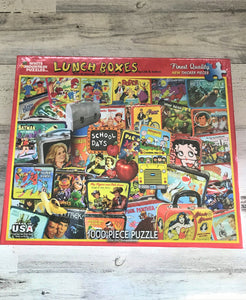 1,000-PIECE VINTAGE LUNCHBOXES PUZZLE--CUTE, CUTE, CUTE (MADE IN THE USA!)