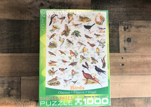 1,000-PIECE BIRD-THEMED PUZZLE--BOTH BEAUTIFUL AND INTERESTING (MADE IN THE USA!)