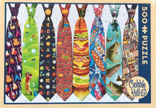 500-PIECE NECKTIES! GETCHYER NECKTIES! "DAD TIES" RAINBOW-Y PUZZLE