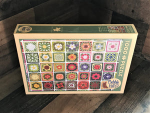 1,000-PIECE CRAFT-Y "GRANNY SQUARES" CROCHET PHOTO PUZZLE (MADE IN THE USA!)