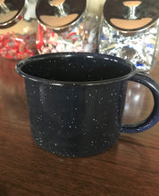 JUMBO BLUE-SPECKLED ENAMEL CAMP-STYLE MUG (HOLDS OVER A QUART!)