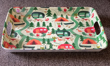 FUN AND FUNKY, GREAT-BIG HAPPY CAMPER MELAMINE SERVING TRAY