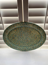 LARGE, LIGHT-MINT COLORED, MOSAIC TILE PATTERN MELAMINE PLATTER--PRETTY, PRETTY, PRETTY!