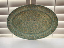 LARGE, LIGHT-MINT COLORED, MOSAIC TILE PATTERN MELAMINE PLATTER--PRETTY, PRETTY, PRETTY!