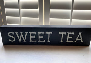 TIME FOR SOME "SWEET TEA" GORGEOUS, BLACK/IVORY WOOD WALL DECOR