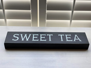 TIME FOR SOME "SWEET TEA" GORGEOUS, BLACK/IVORY WOOD WALL DECOR