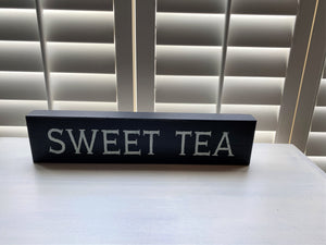 TIME FOR SOME "SWEET TEA" GORGEOUS, BLACK/IVORY WOOD WALL DECOR