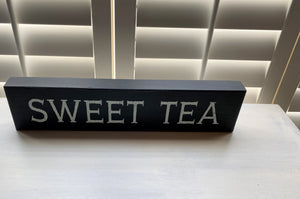 TIME FOR SOME "SWEET TEA" GORGEOUS, BLACK/IVORY WOOD WALL DECOR