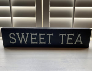 TIME FOR SOME "SWEET TEA" GORGEOUS, BLACK/IVORY WOOD WALL DECOR