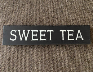 TIME FOR SOME "SWEET TEA" GORGEOUS, BLACK/IVORY WOOD WALL DECOR